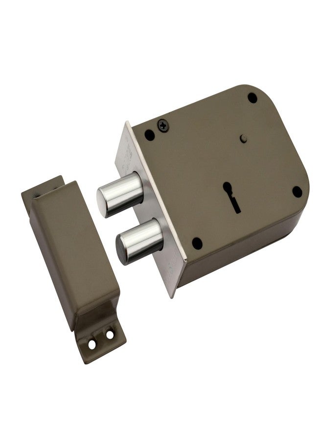 DUKE Door Lock Bullet Regular Heavy Main Door Lock with Two Solid Bullets & 6 Levers 100mm Double Action Locking with 2 Chrome Finish Keys - Image 4